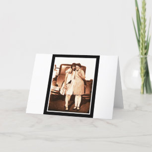 Beste Freunde Vintage Sepia Karte