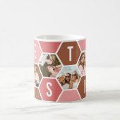 Beste Freunde Waben 6 Fotocollage Kaffeetasse (Mittel)