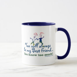 Beste Freunde weiß Tasse