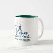 Beste Freunde weiß Zweifarbige Tasse (VorderseiteRechts)