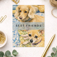 Beste Freunde Zwei süße Hunde Wasserfarbe