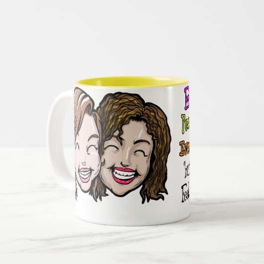 Beste Freunde Zweifarbige Tasse (Vorderseite Links)