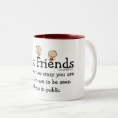 Beste Freunde Zweifarbige Tasse (VorderseiteRechts)