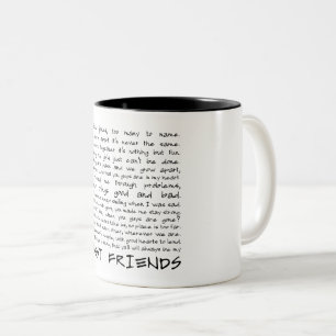 Beste Freunde Zweifarbige Tasse