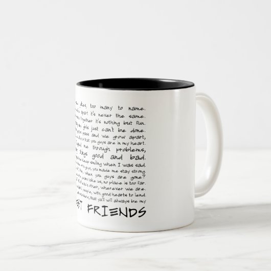 Beste Freunde Zweifarbige Tasse (VorderseiteRechts)