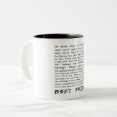 Beste Freunde Zweifarbige Tasse (Vorderseite Links)