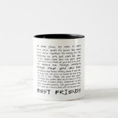 Beste Freunde Zweifarbige Tasse (Mittel)