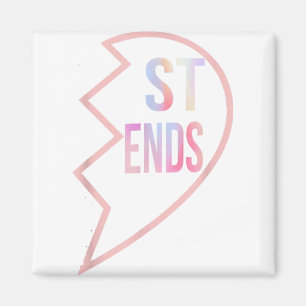 BESTE FREUNDIN 1 Herz in 2 Beste Freundinnen - Übe Magnet