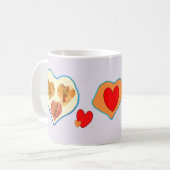 BESTE FREUNDIN 3 Blätter im Herzen Kaffee Tasse (Vorderseite Links)