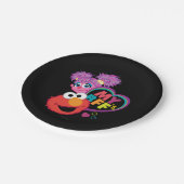 BESTE FREUNDIN Abby und Elmo Pappteller (Schrägansicht)