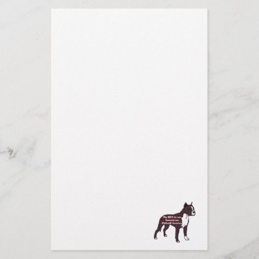 BESTE FREUNDIN American Pitbull Terrier Briefpapier (Vorderseite)