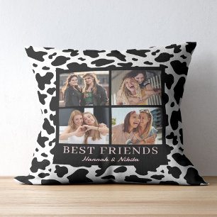 Beste-Freundin-Andenken-Foto-Collage-Tierprint Kissen