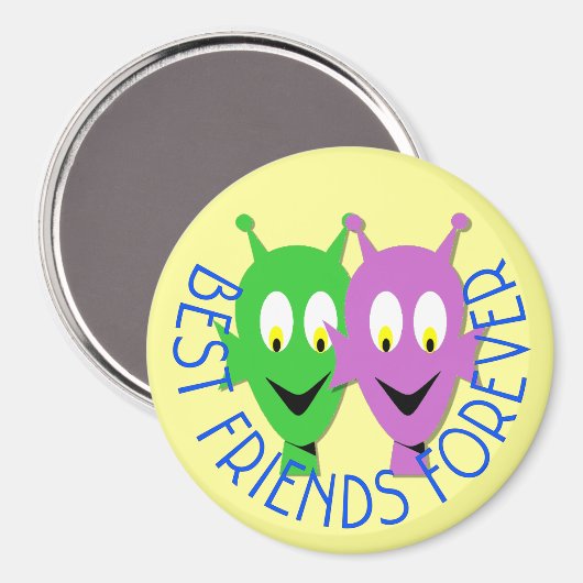 BESTE FREUNDIN Außerirdischen Magnet (Vorderseite/Rückseite)
