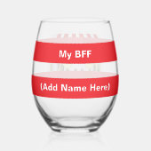 BESTE FREUNDIN Best Friend Forever Wine Café Al Po Weinglas Ohne Stiel (Rückseite)