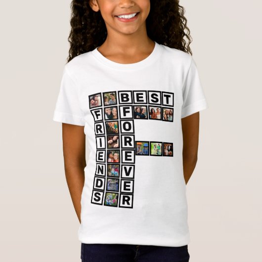 BESTE FREUNDIN Best Friends Forever 15 Collage Tem T-Shirt (Vorderseite)