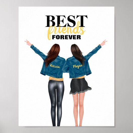 BESTE FREUNDIN Best Friends Forever Jean Jacket Poster (Vorne)