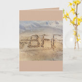 #BESTE FREUNDIN Best Friends Forever, Word on beac Karte (Gelbe Blume)