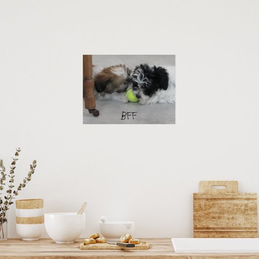 BESTE FREUNDIN Best Friends Puppy Poster (Küche)