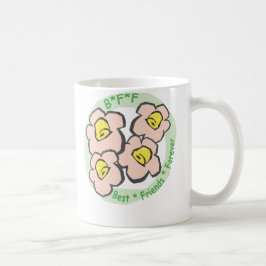 BESTE FREUNDIN beste Freund-für immer rosa Blumen Kaffeetasse