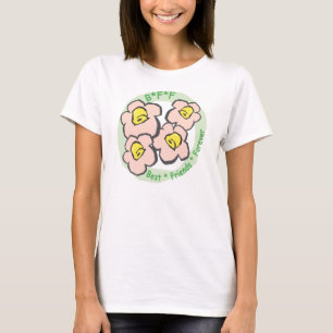 BESTE FREUNDIN beste Freund-für immer rosa Blumen T-Shirt