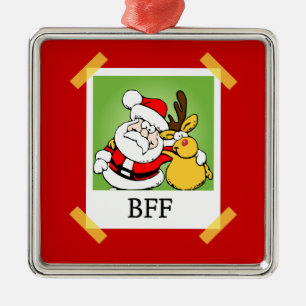 BESTE FREUNDIN beste Freund-für immer Silbernes Ornament