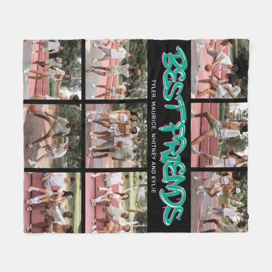 BESTE FREUNDIN Beste Freunde 9 FotoCollage Fleecedecke (Vorderseite (Horizontal))