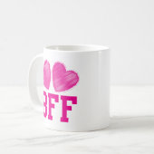 BESTE FREUNDIN beste Freunde für immer mit Kaffeetasse (Vorderseite Links)