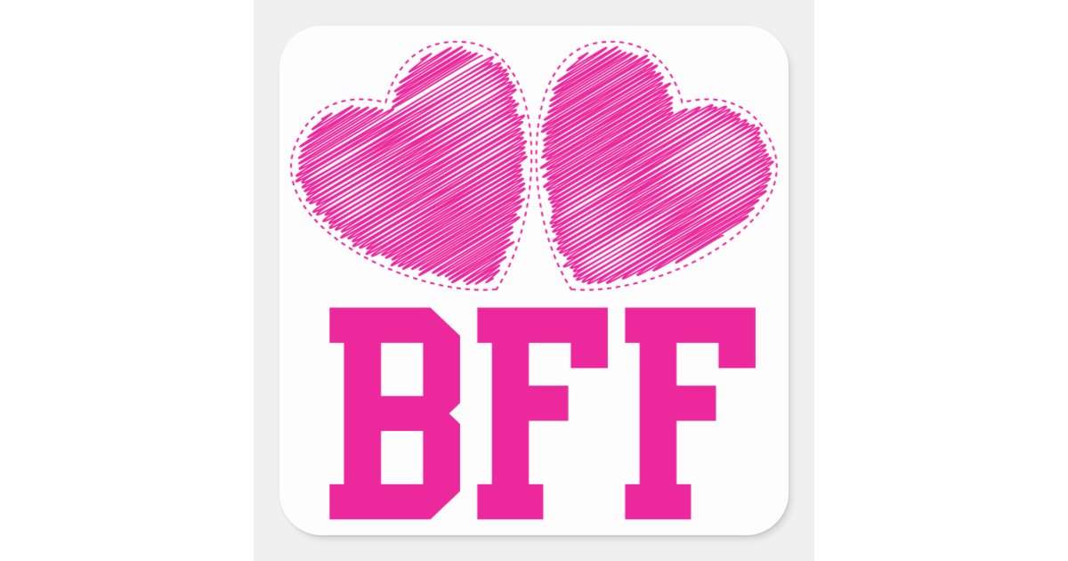 Beste Freundin Beste Freunde Fur Immer Mit Quadratischer Aufkleber Zazzle De