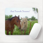 BESTE FREUNDIN Beste Freunde für immer - Pferde Mousepad (Mit Mouse)