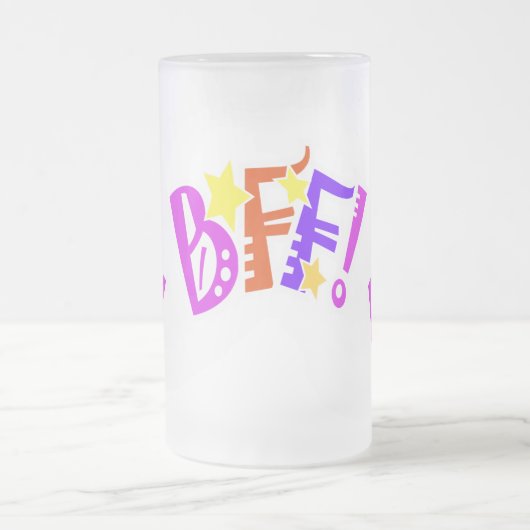 BESTE FREUNDIN beste Freunde trinken für immer Mattglas Bierglas (Mittel)