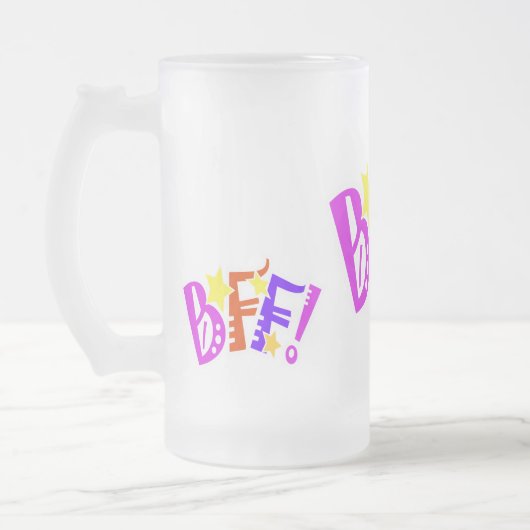 BESTE FREUNDIN beste Freunde trinken für immer Mattglas Bierglas (Links)