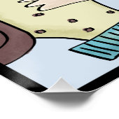 BESTE FREUNDIN: Beste Furry Freunde mit Hund und K Poster (Ecke)