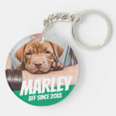 Beste Freundin Bester Freund Foto Modernes Cool Ei Schlüsselanhänger (Rückseite)