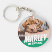 Beste Freundin Bester Freund Foto Modernes Cool Ei Schlüsselanhänger (Vorderseite)