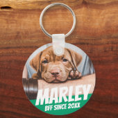 Beste Freundin Bester Freund Foto Modernes Cool Ei Schlüsselanhänger (Vorderseite)