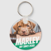 Beste Freundin Bester Freund Foto Modernes Cool Ei Schlüsselanhänger (Rückseite)