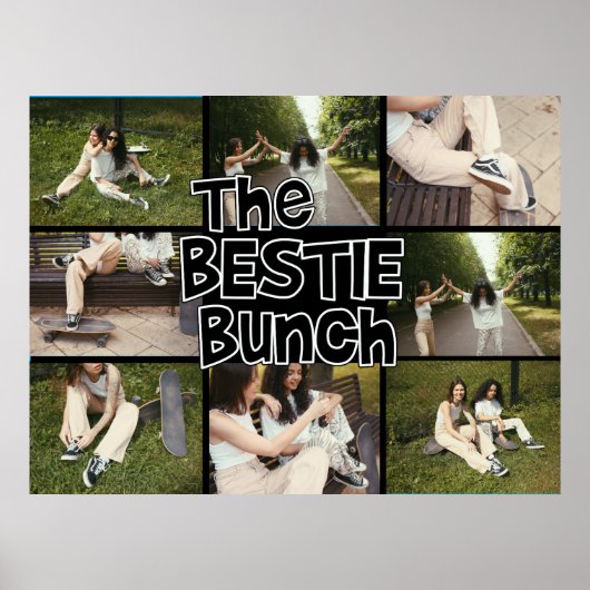 BESTE FREUNDIN Bestie Brady Bunch Foto Collage Cus Poster (Vorne)