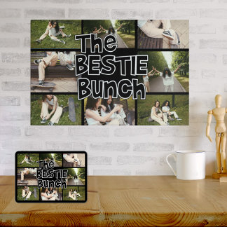 BESTE FREUNDIN Bestie Brady Bunch Foto Collage Cus Poster