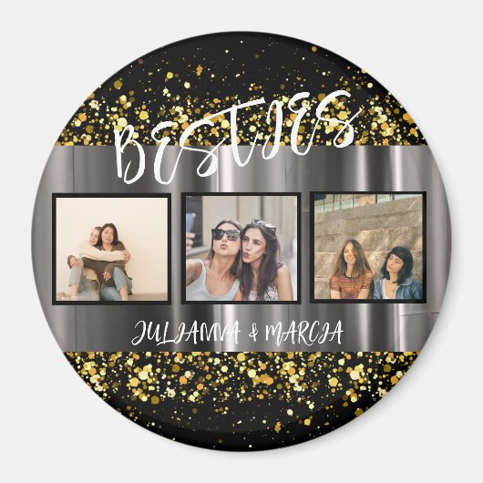 BESTE FREUNDIN Besties Best Friends Foto Collage G Magnet (Vorne)