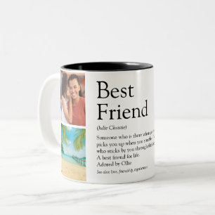 Beste Freundin Besties Definition 4 Foto Zweifarbige Tasse