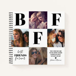 BESTE FREUNDIN Besties Foto Collage Black Notizblock