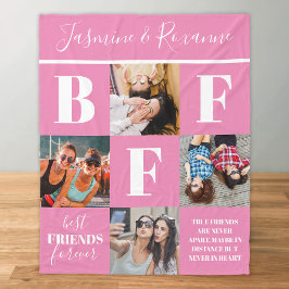 BESTE FREUNDIN Besties Fotomaterial Rosa Fleecedecke