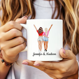 Beste Freundin Besties Freundschaft Individuelle N Kaffeetasse