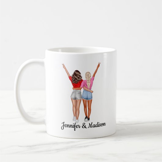 Beste Freundin Besties Freundschaft Individuelle N Kaffeetasse (Links)