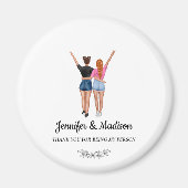 Beste Freundin Besties Freundschaft Individuelle N Magnet (Vorne)