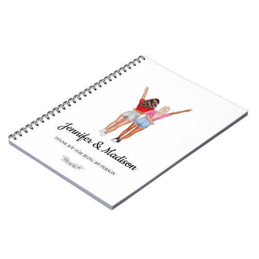 Beste Freundin Besties Freundschaft Individuelle N Notizblock (Linke Seite)