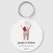 Beste Freundin Besties Freundschaft Individuelle N Schlüsselanhänger (Rückseite)