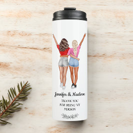 Beste Freundin Besties Freundschaft Individuelle N Thermosbecher