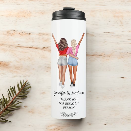 Beste Freundin Besties Freundschaft Individuelle N Thermosbecher