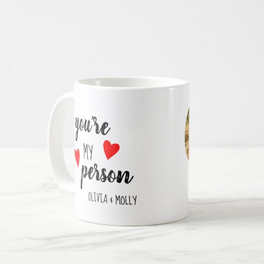 BESTE FREUNDIN Besties Geschenk Bester Freund Pers Kaffeetasse (Vorderseite Links)